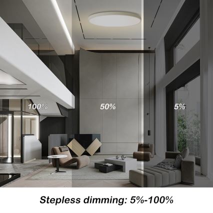 Brilagi - Plafoniera dimmerabile a LED POOL SMART LED/180W/230V 3000-6000K diam. 120 cm Wi-Fi Tuya bianca + telecomando