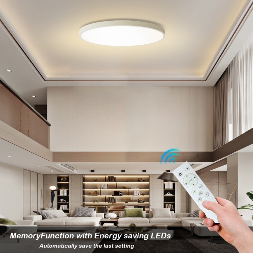 Brilagi - Plafoniera dimmerabile a LED POOL SMART LED/180W/230V 3000-6000K diam. 120 cm Wi-Fi Tuya bianca + telecomando