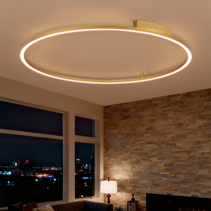 Brilagi - Plafoniera dimmerabile a LED PORTOFINO LED/85W/230V 3000-6000K Ø 120 cm dorata + telecomando