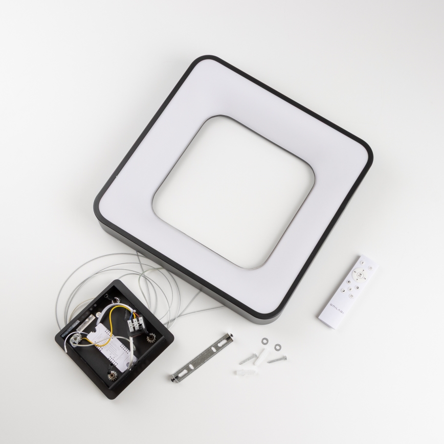Brilagi - Lampada a sospensione dimmerabile su cavo FALCON II LED/80W/230V 3000-6500K 40x40 cm nera + telecomando