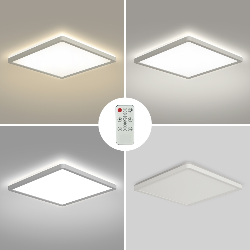Brilagi - Lampada da soffitto dimmerabile LED ULTRA SLIM LED/18W/230V 2700-6500K 30x30 cm bianco + telecomando