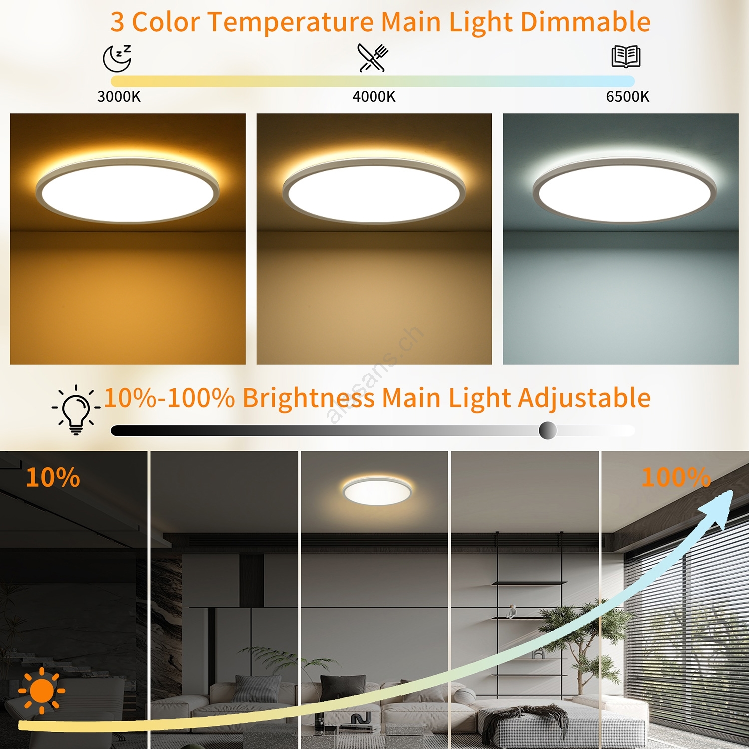 Lampada da soffitto ORBIS 2 grigio | Leroy Merlin