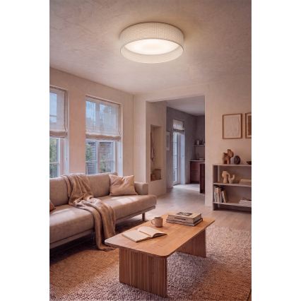 Brilagi - Plafoniera dimmerabile a LED VELVET SMARTIX LED/24W/230V 3000-6000K Ø 45 cm crema Wi-Fi Tuya Beacon + telecomando