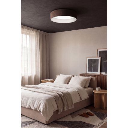 BRILAGI - Plafoniera dimmerabile a LED VELVET SMARTIX LED/24W/230V 3000-6000K Ø 45 cm marrone Wi-Fi Tuya Beacon + telecomando