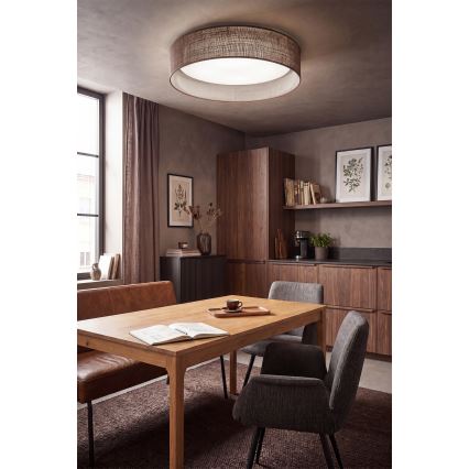 Brilagi - Plafoniera LED dimmerabile VELVET SMART VARI LED/24W/230V 3000-6500K diam. 45 cm marrone + telecomando