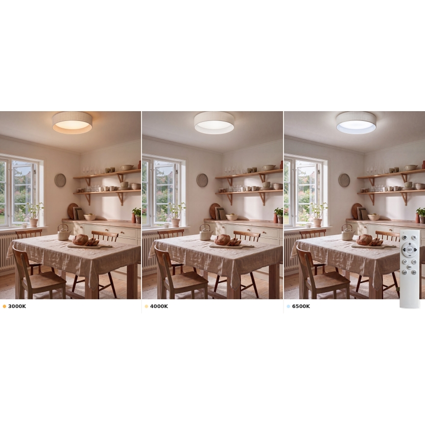 Brilagi - Plafoniera LED dimmerabile VELVET SMART VARI LED/36W/230V 3000-6500K Ø 55 cm bianca + telecomando