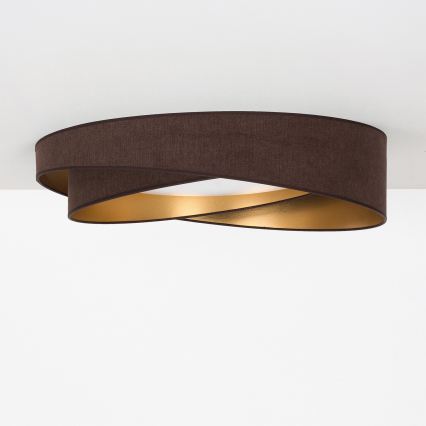 BRILAGI - plafoniera dimmerabile VELVET TWIST LED/36W/230V 3000-6000K Ø 65 cm Wi-Fi Tuya Beacon marrone/oro + telecomando
