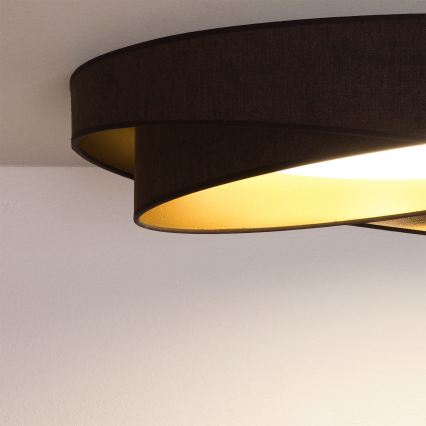BRILAGI - plafoniera dimmerabile VELVET TWIST LED/36W/230V 3000-6000K Ø 65 cm Wi-Fi Tuya Beacon marrone/oro + telecomando