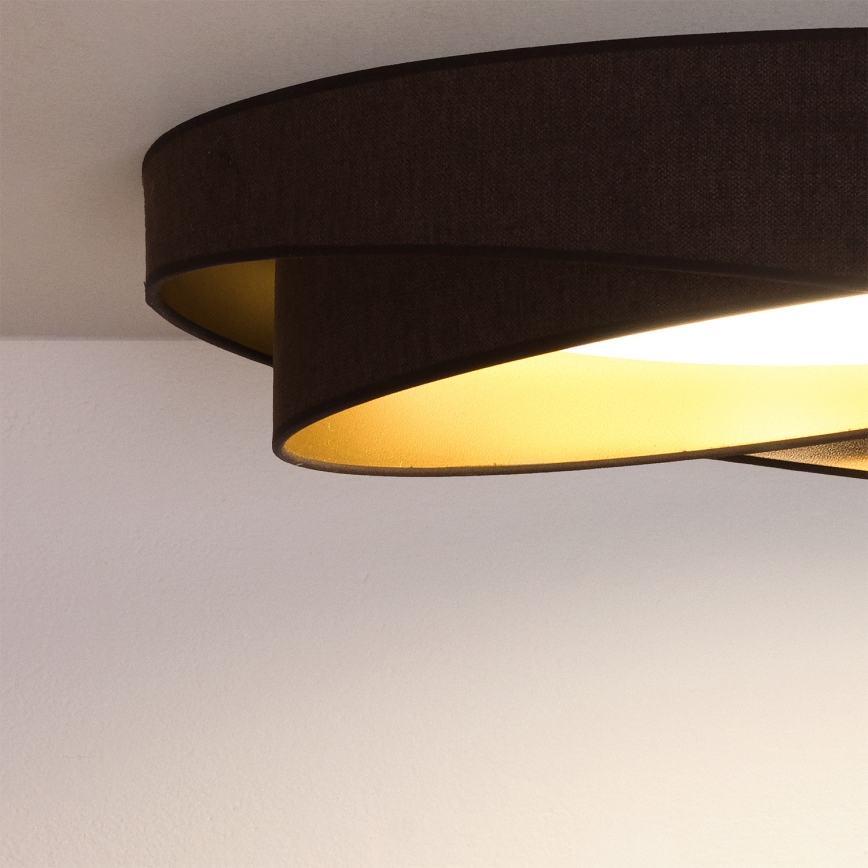 BRILAGI - plafoniera dimmerabile VELVET TWIST LED/36W/230V 3000-6000K Ø 65 cm Wi-Fi Tuya Beacon marrone/oro + telecomando