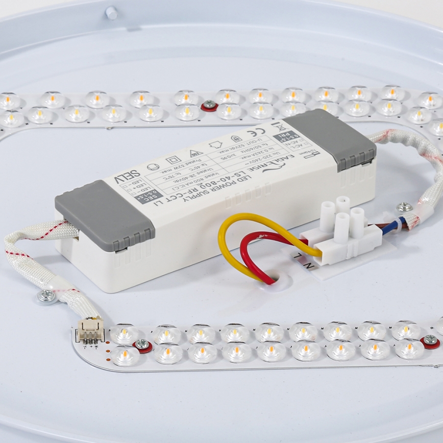Brilagi - Plafoniera LED dimmerabile WOODROUND LED/30W/230V 3000–6000K Ø 40 cm in legno CRI 90 + telecomando