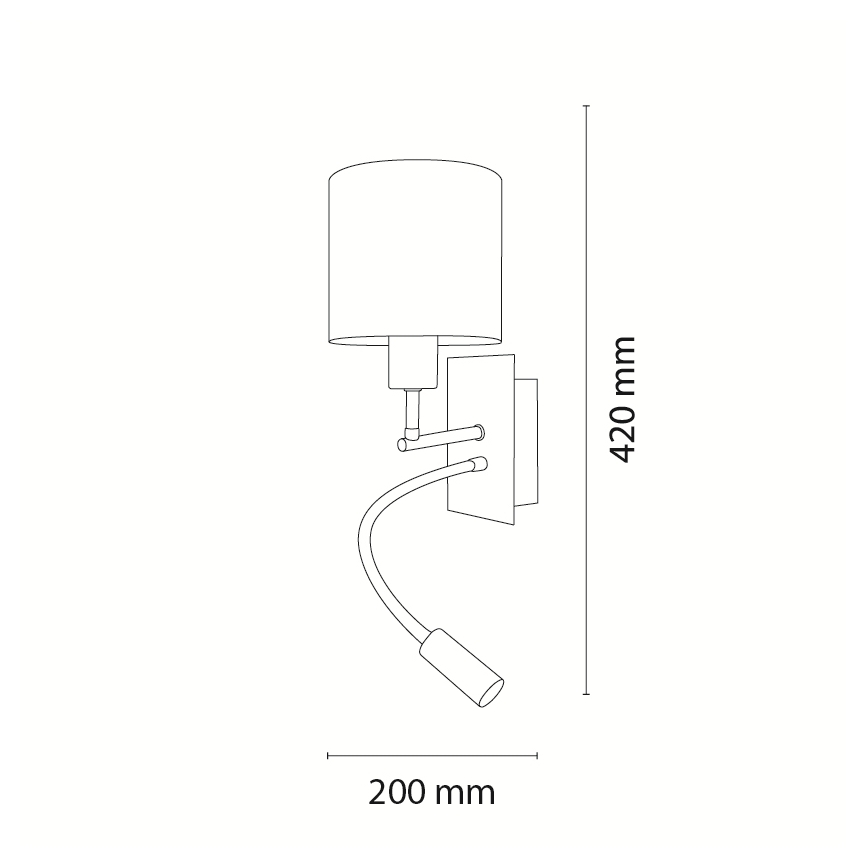 Brilagi - Lampada da parete flessibile LED per bambini BOBO 1xE27/25W/230V + LED/3W cromo opaco/bianco/animaletti