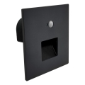 Brilagi - lampada LED per scale con sensore di movimento e crepuscolare JACK LED/3W/230V 3000/4000/6500K IP65 nero