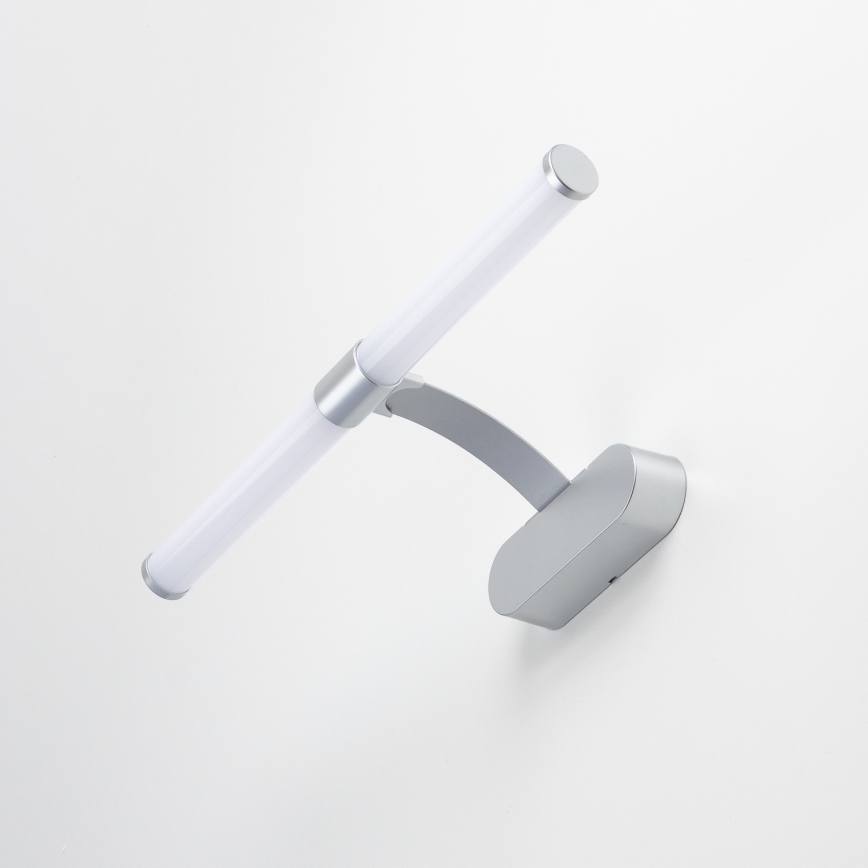 Brilagi - TUBEO Lampada LED 2 in 1 per specchio da bagno, 6 W, 230 V, 40 cm, IP44, argento