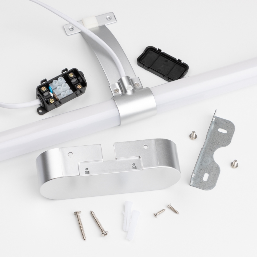 Brilagi - TUBEO Lampada LED 2 in 1 per specchio da bagno, 6 W, 230 V, 40 cm, IP44, argento