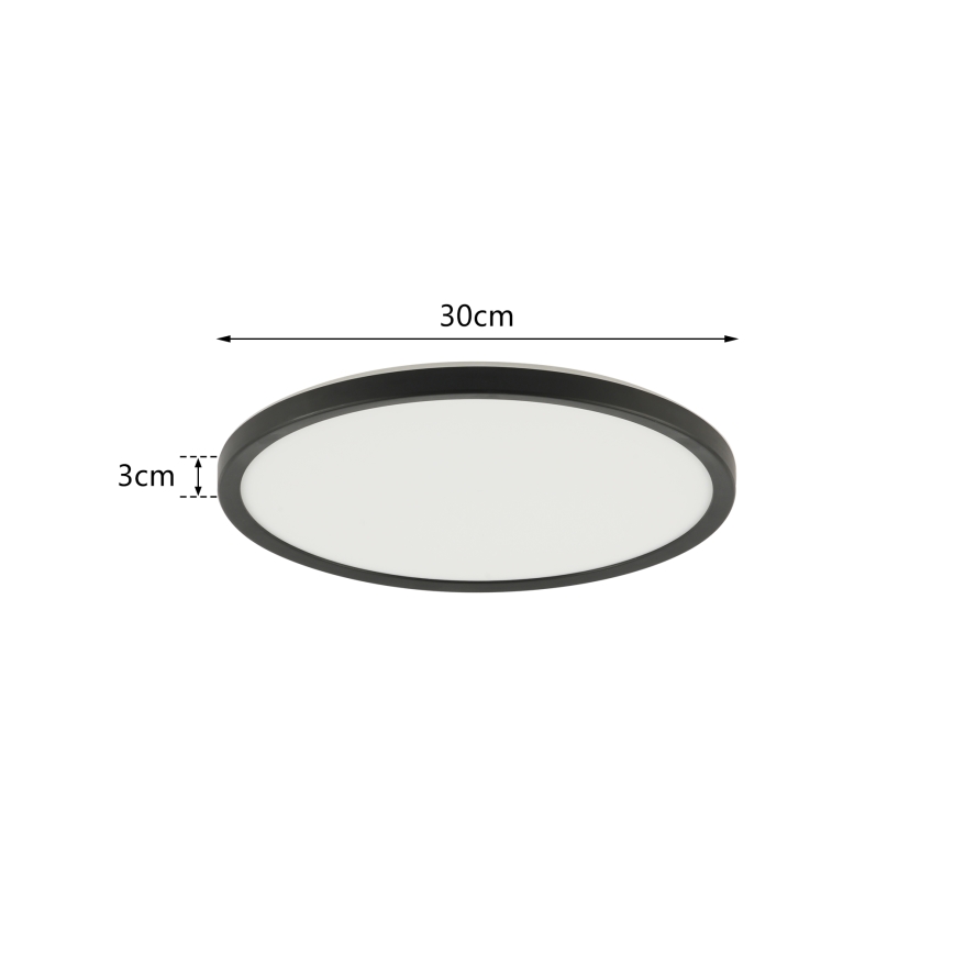 Brilagi - Lampada da soffitto dimmerabile LED RGBW ULTRA SLIM LED/18W/230V 2700-6500K diam. 30 cm nero + telecomando