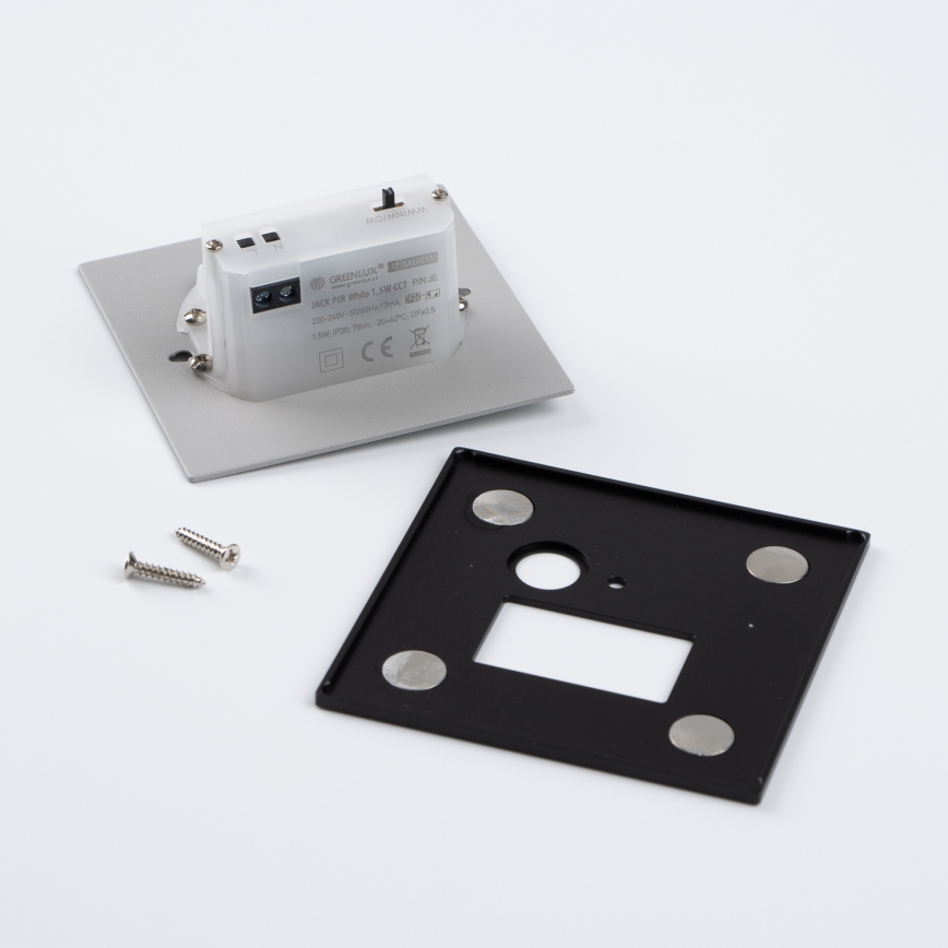 Brilagi - Lampada a LED per scale con sensore di movimento e sensore crepuscolare JACK LED/1,5W/230V 3000/4000/6500K nera