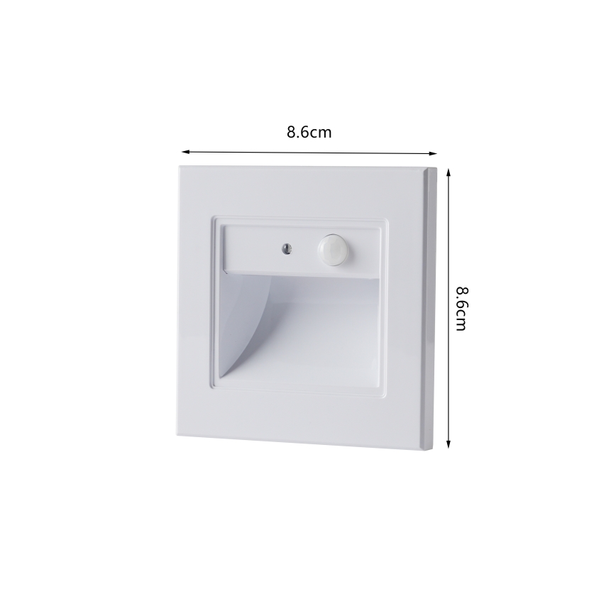 Brilagi - Lampada LED per scale con sensore STEP LIGHT LED/1,5W/230V IP44 bianco