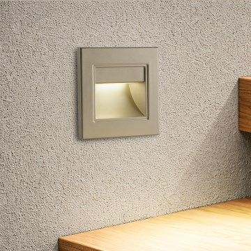 Brilagi - Lampada per scale LED STEP LIGHT LED/1,5W/230V IP44 dorata
