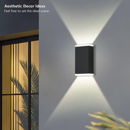 Brilagi - Lampada da parete solare a LED SUN GUARD LED/2W/3,7V 2000 mAh IP45