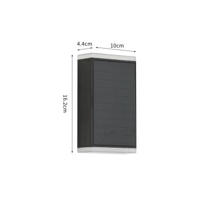 Brilagi - Lampada da parete solare a LED SUN GUARD LED/2W/3,7V 2000 mAh IP45