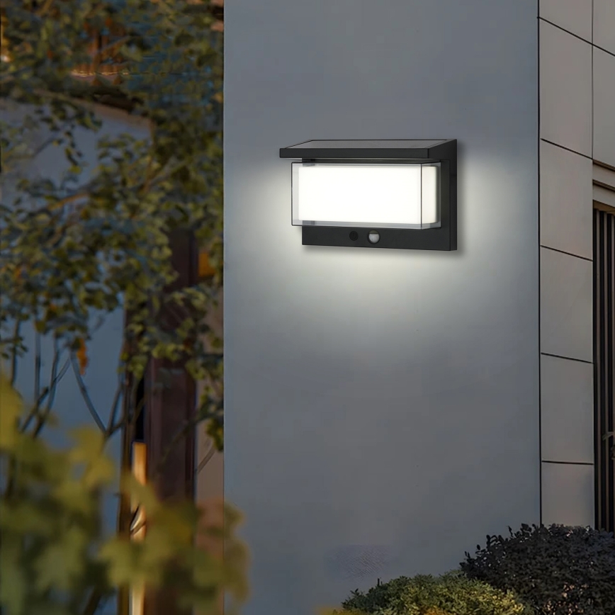 Brilagi - Lampada da parete solare LED con sensore SUN LUME LED/10W/3,7V 4000 mAh IP44