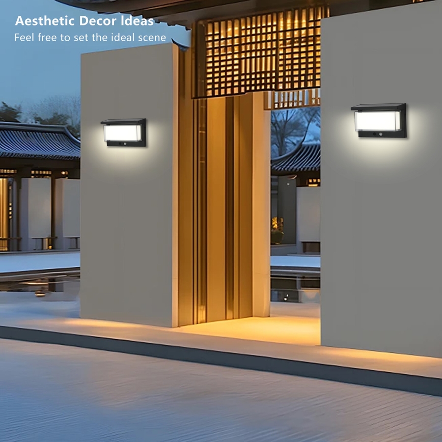 Brilagi - Lampada da parete solare LED con sensore SUN LUME LED/10W/3,7V 4000 mAh IP44