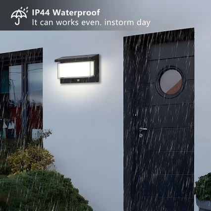 Brilagi - Lampada da parete solare LED con sensore SUN LUME LED/10W/3,7V 4000 mAh IP44