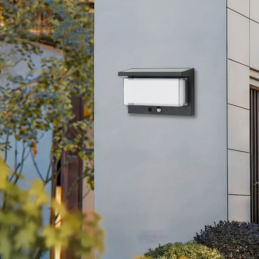 Brilagi - Lampada da parete solare LED con sensore SUN LUME LED/10W/3,7V 4000 mAh IP44