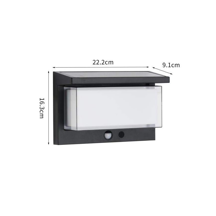Brilagi - Lampada da parete solare LED con sensore SUN LUME LED/10W/3,7V 4000 mAh IP44