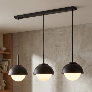 BRILAGI - Lampada sospesa a cavo COSMO 3xE27/60W/230V nera