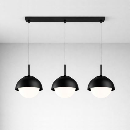 BRILAGI - Lampada sospesa a cavo COSMO 3xE27/60W/230V nera