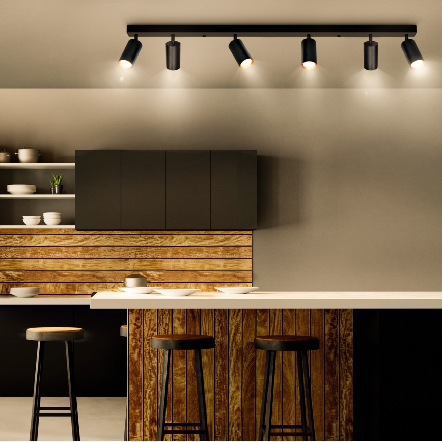 Brilagi - Faretto LED dimmerabile SELE 6xGU10/6,5W/230V 2700-6500K nero/oro