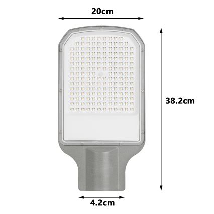 Brilagi - Lampadaire de rue LED URBANLIGHT 100W/230V gris IP65