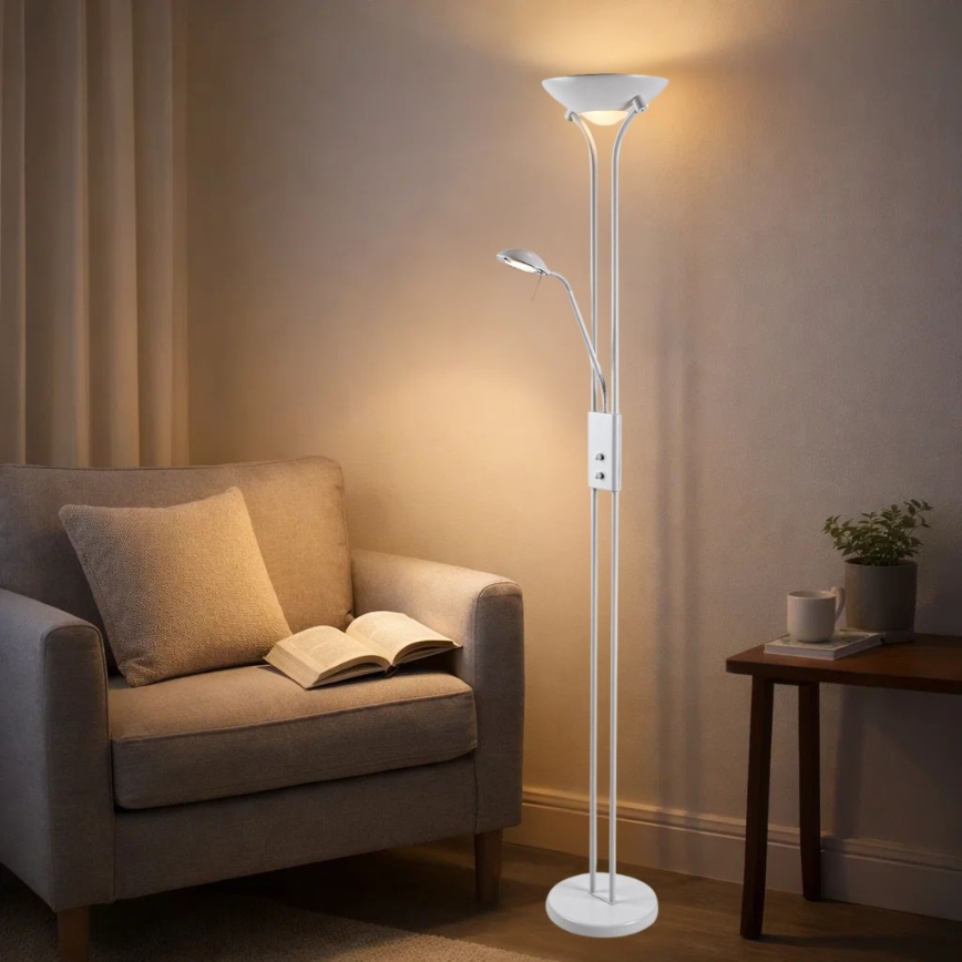 Brilagi - Lampadaire dimmable SCARLETT 1xR7s/230W/230V + 1xG9/40W blanc