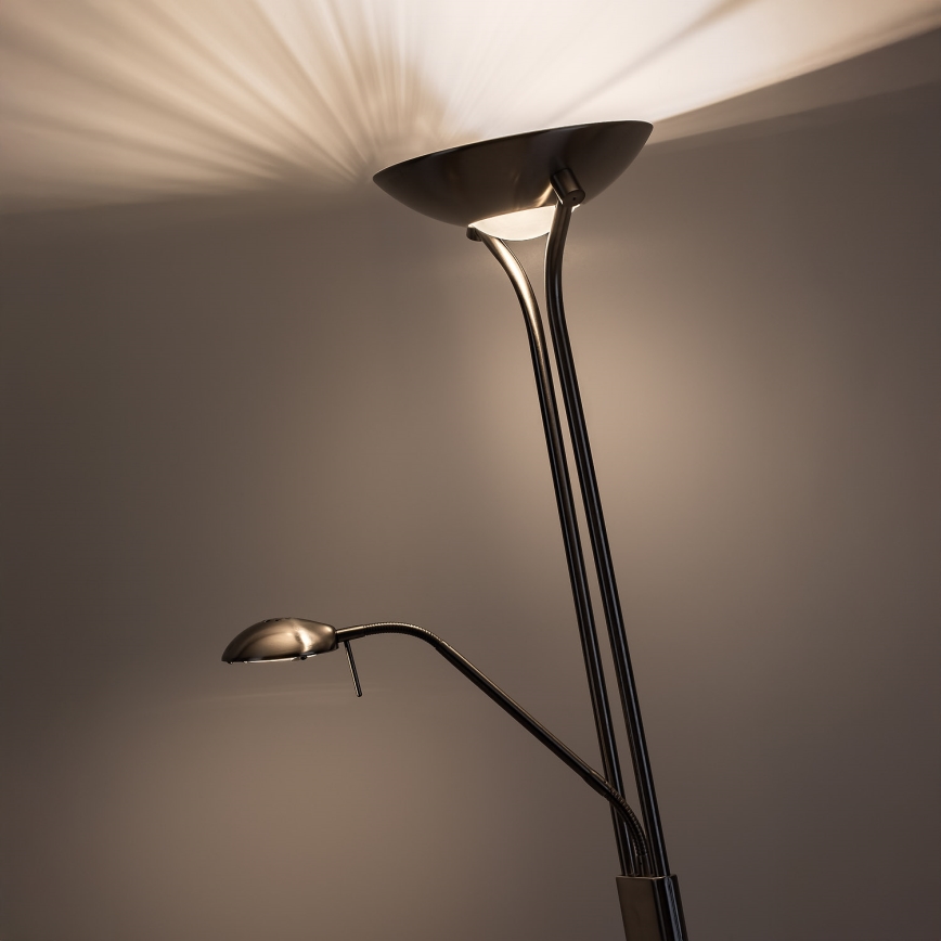 Brilagi - Lampadaire dimmable SCARLETT 1xR7s/230W/230V + 1xG9/40W chrome mat