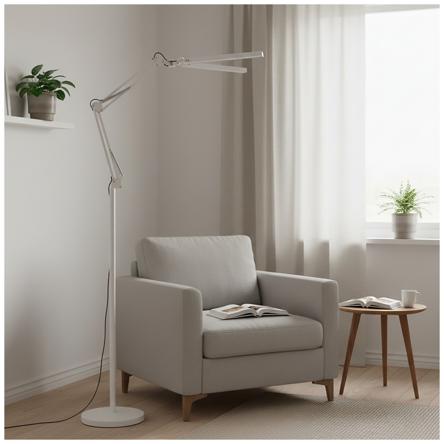 Brilagi - Lampe sur pied flexible dimmable LED VARIO LED/14W/230V 3000-6000K 157 cm blanc