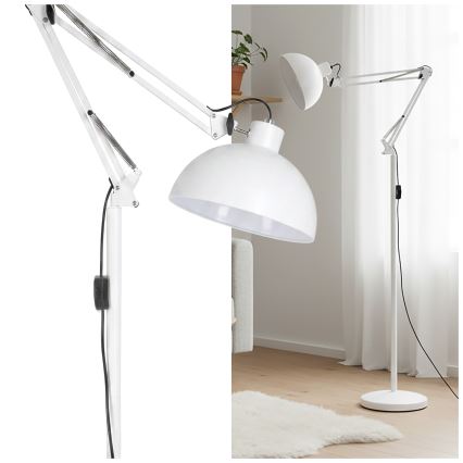 Brilagi - Lampadaire flexible TASKER 1xE27/60W/230V 157 cm blanc