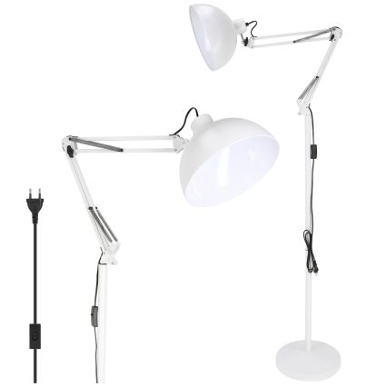 Brilagi - Lampadaire flexible TASKER 1xE27/60W/230V 157 cm blanc