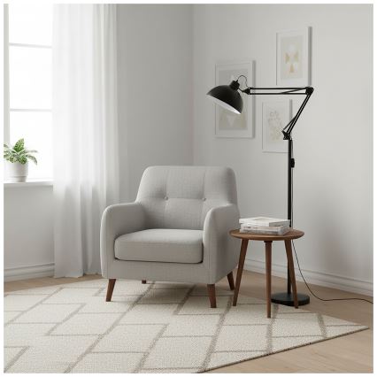 Brilagi - Lampadaire flexible TASKER 1xE27/60W/230V 157 cm noir