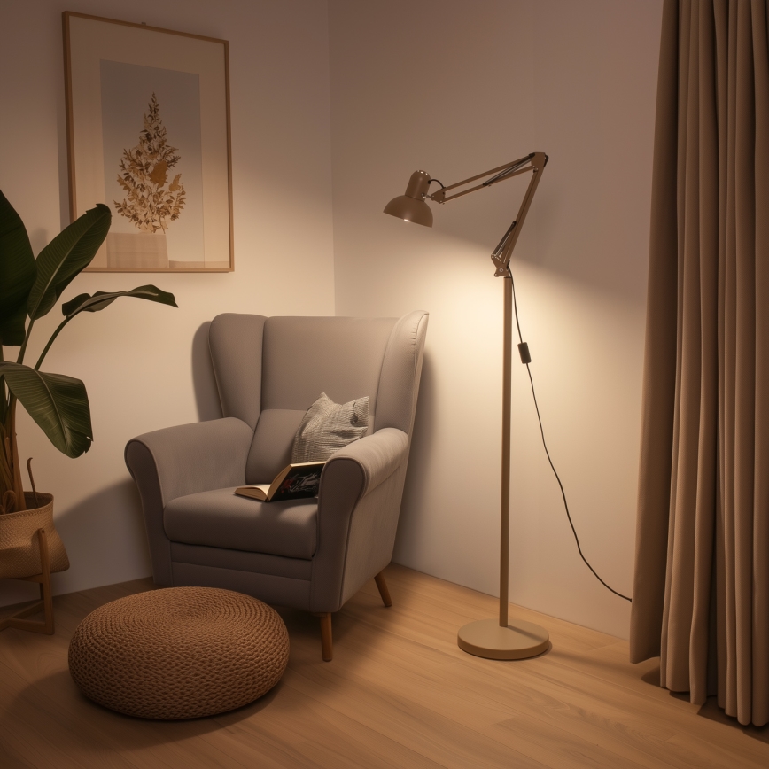 BRILAGI - Lampadaire flexible TASKER 1xE27/60W/230V 184 cm beige