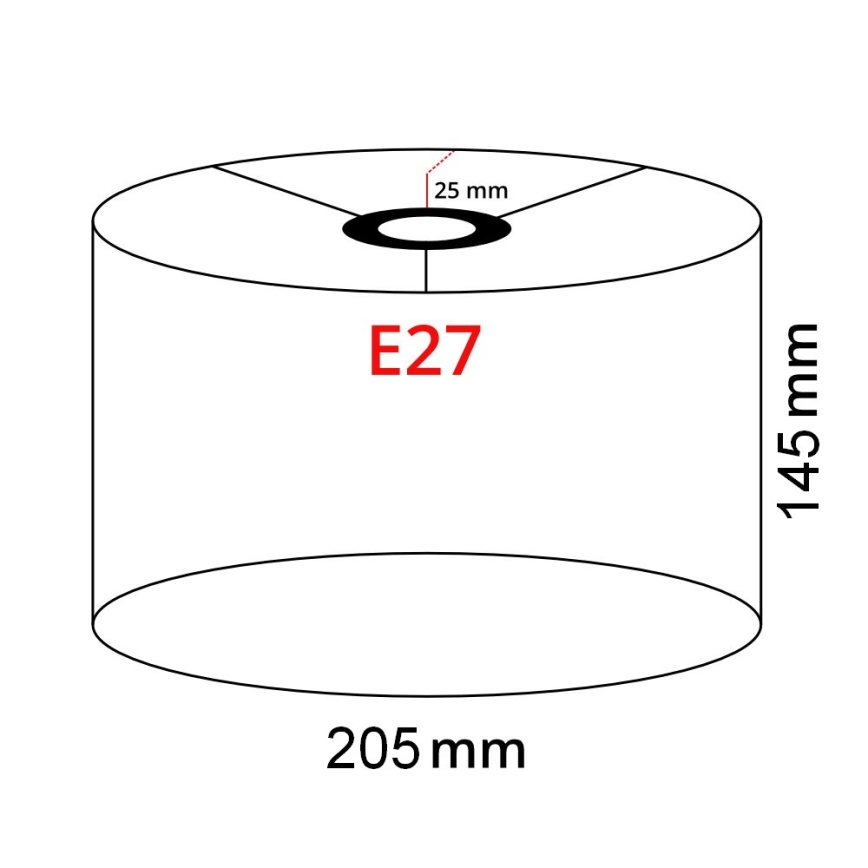 Brilagi - Lampadaire LED CERIA 1xE27/40W/230V Ø 20,5 cm blanc/chrome mat