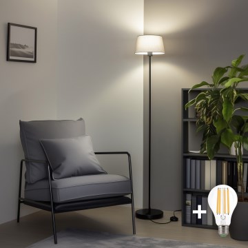 Brilagi - Lampadaire LED CERIA 1xE27/40W/230V Ø 25 cm gris/noir