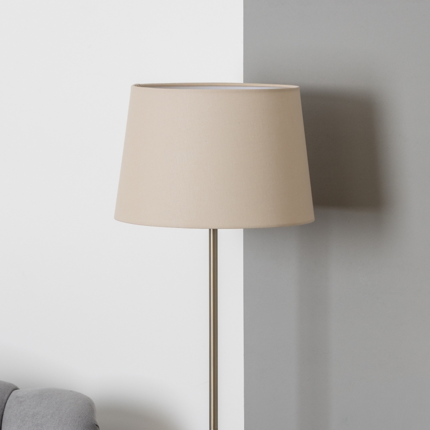 Brilagi - Lampadaire LED CERIA 1xE27/40W/230V Ø 30 cm beige/chrome mat