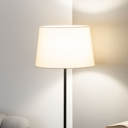 Brilagi - Lampadaire LED CERIA 1xE27/40W/230V Ø 30 cm beige/noir