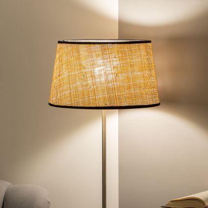 Brilagi - Lampadaire LED CERIA 1xE27/40W/230V, Ø 35 cm, beige/chrome mat