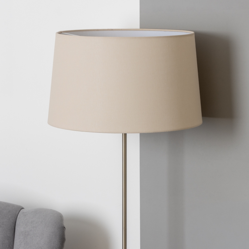 Brilagi - Lampadaire LED CERIA 1xE27/40W/230V Ø 45 cm beige/chrome mat