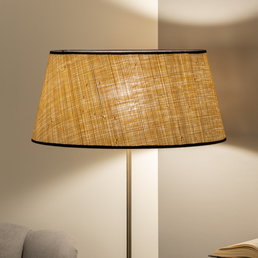 Brilagi - Lampadaire LED CERIA 1xE27/40W/230V Ø 50 cm beige/chrome mat