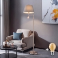 BRILAGI - Lampadaire LED CERIA 1xE27/60W/230V + LED/2,1W Ø 30 cm chrome mat/gris