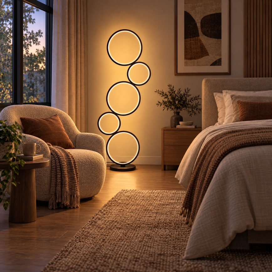 BRILAGI - lampadaire LED ECHO LED/36W/230V 4000K 110 cm noir