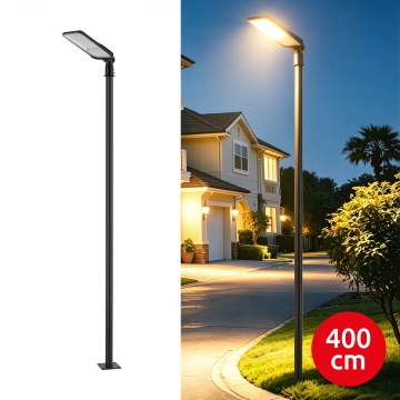 Brilagi - Lampadaire LED extérieur avec poteau et articulation de 4 m URBANLIGHT LED/100W/230V noir IP65